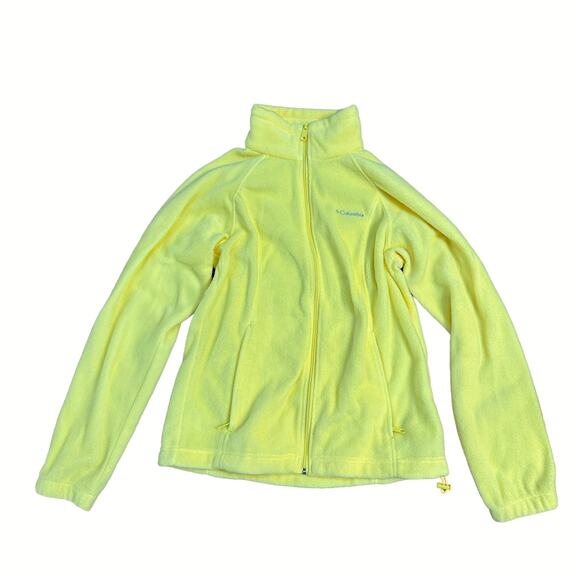 Columbia Bright Lemon Yellow Fleece Jacket - Picture 1 of 10